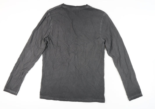 Red Herring Men's Grey Long Sleeve T-Shirt Size S