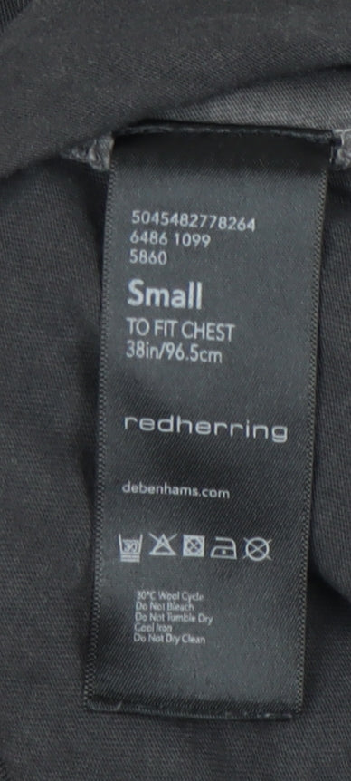 Red Herring Men's Grey Long Sleeve T-Shirt Size S