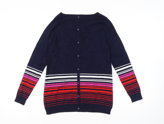 Womens UK Size 10 M&Co Multicoloured Cardigan Jumper