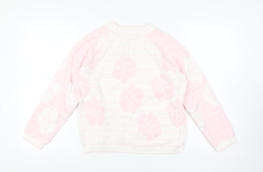 Womens UK Size 12 Crew Clothing Company Pink Pullover Jumper