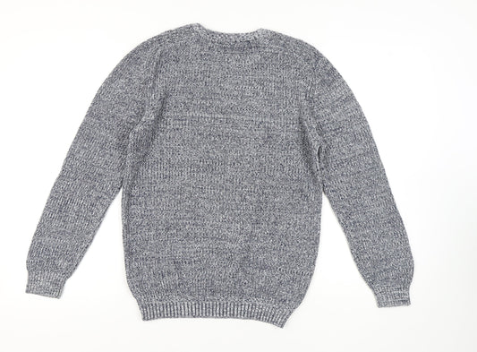 Cotton Traders Men's M Blue Knit Pullover Jumper