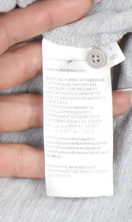 Calvin Klein Boys Grey Polo Shirt, Size 14, Short Sleeve