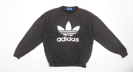 Additional front view of Adidas Women's Black Pullover Sweatshirt, size 8