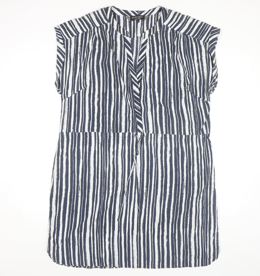 Additional front view of Principles Women Striped Dress 16 Multicoloured Modest