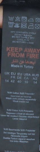 Boohoo Women's Black Skirt Size 14 Cotton Blend