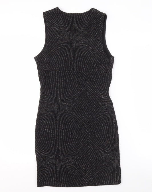 Topshop Women's Black Bodycon Dress Size 10