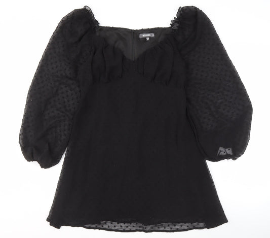 Additional front view of Missguided Women's Black Mini Dress UK 12