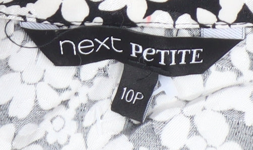 Next Women's Petite Black Floral Jumpsuit Size 10