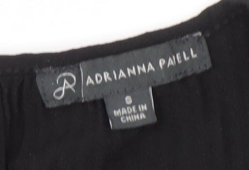 Womens UK Size S Adrianna Papell Black Basic Blouse
