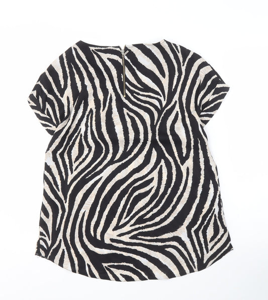 Dorothy Perkins Zebra Print Multicoloured Top UK 12
