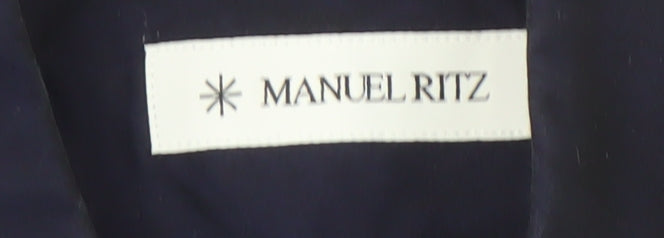 Manuel Ritz Men's Blue Button-Up Shirt Size M