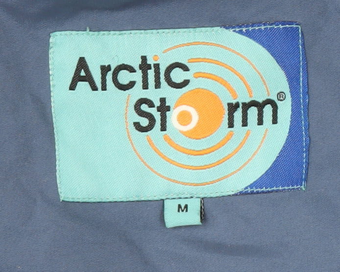 Arctic Storm Men's Blue Hooded Parka Jacket M