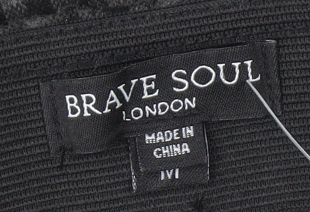 Womens UK Size M Brave Soul Black Trousers