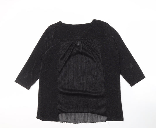 Womens UK Size 12 Klass Black Blouse