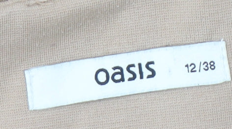 Oasis Women Beige Sheath Dress Size 12 - Party Ready