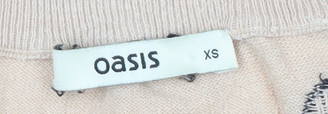 Womens UK Size XS Oasis Beige T-Shirt