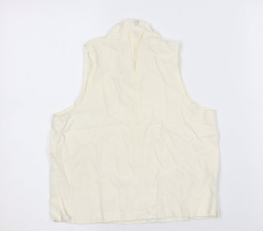 Womens UK Size 14 Charlotte Halton Ivory Tank