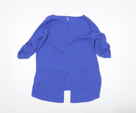 Womens UK Size 10 Oasis Blue Blouse