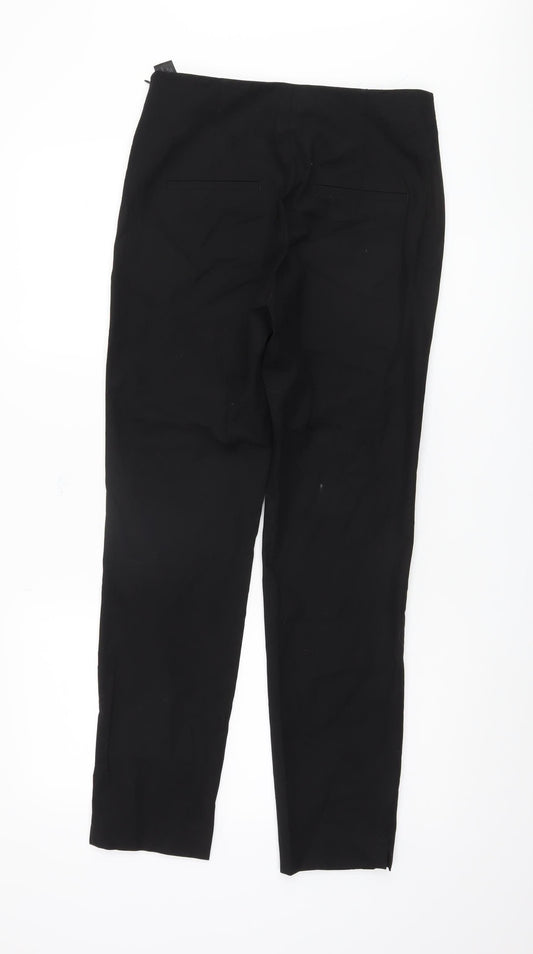 Massimo Dutti Women's Black Straight Trousers Size 12