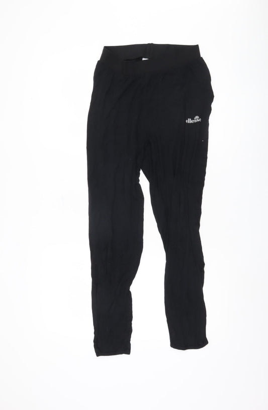 Womens UK Size 8 ellesse Slim Fit Leggings Black Trousers