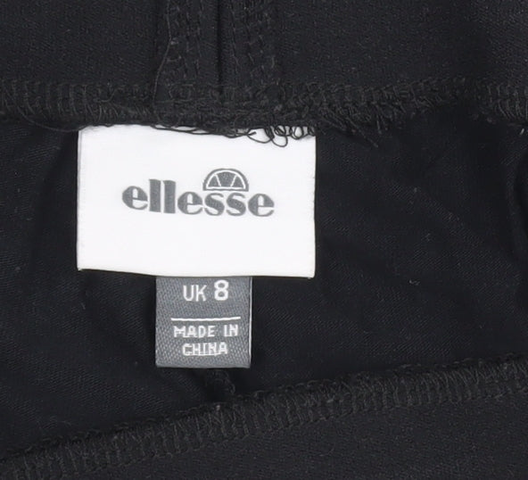 Brand and care label for Ellesse Women's Black Leggings, size 8, - Comfort & Stretch