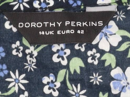 Womens UK Size 14 Dorothy Perkins Multicoloured Tunic Blouse
