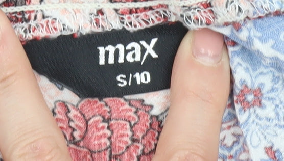 Womens UK Size 10 Max Multicoloured Basic Blouse