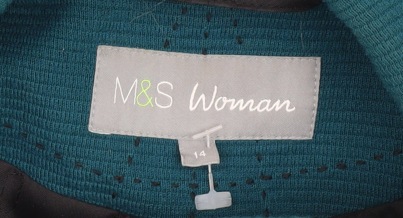 Womens UK Size 14 Marks and Spencer Green Basic Jacket