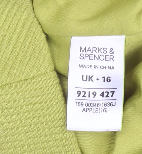 Womens UK Size 16 Marks and Spencer Green Basic Jacket