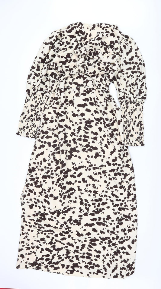 Glamorous Women's Animal Print Midi Wrap Dress