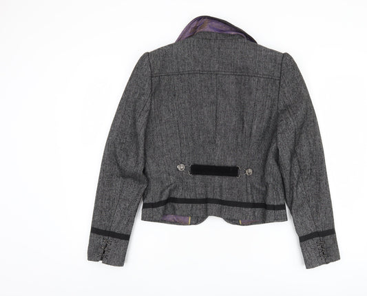 Womens UK Size 12 NEXT Grey Military Jacket