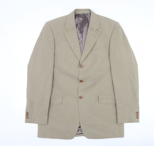 Mens UK Size 40 Austin Reed Regular Beige Suit Jacket