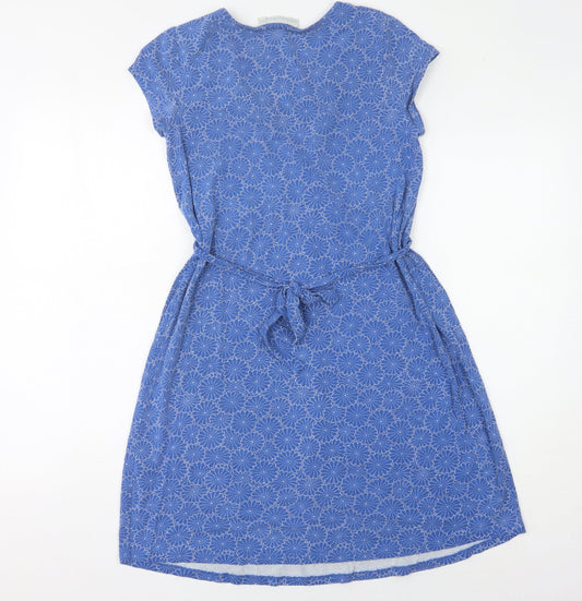 JoJo Maman Bébé Women's Blue Floral Shift Dress S
