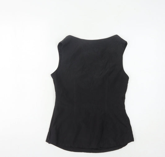 Coast Women’s Black Silk Beaded Blouse Size 10