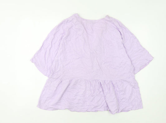 Womens UK Size 16 ASOS Design Purple Basic Blouse