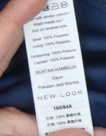 New Look Women's Blue Floral Playsuit Size 8