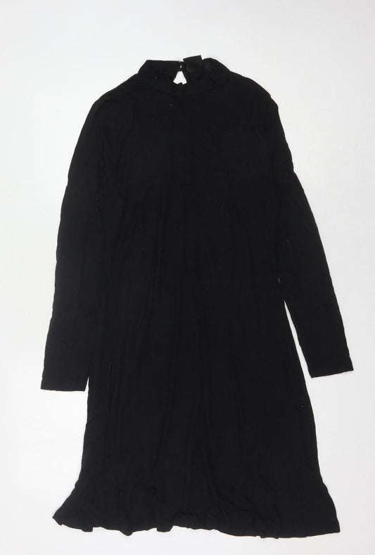 Additional front view of b.young Women's Black Long Sleeve Dress - M