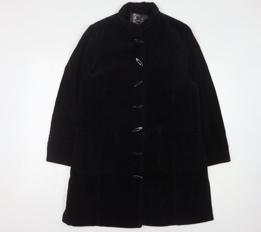Womens UK Size 14 DASH Black Overcoat
