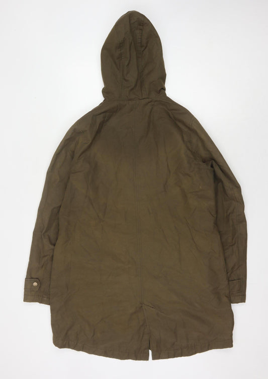 Womens UK Size 12 South Brown Parka Coat
