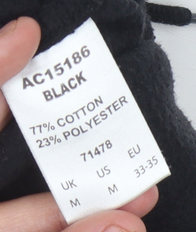 Mens UK Size M Cotton Traders Sweatpants Black Trousers