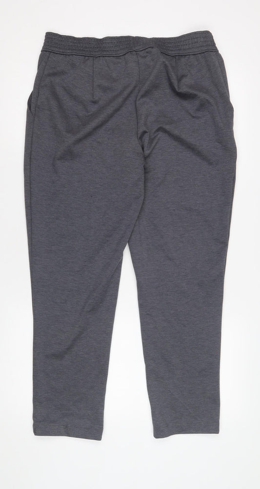 Bonmarché Women Grey Cropped Trousers Size 14