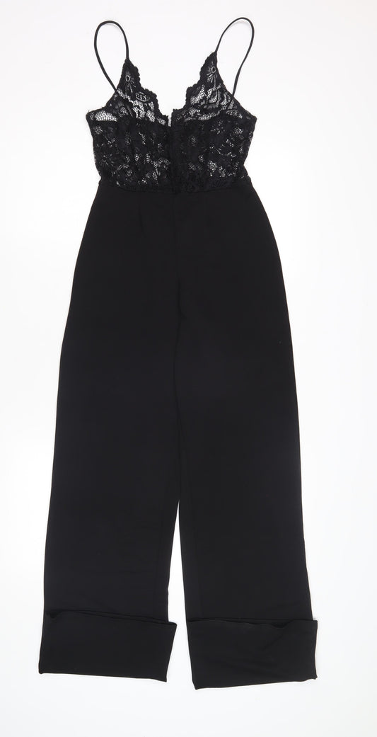 Marks and Spencer Women's Black Lace Jumpsuit Size 6