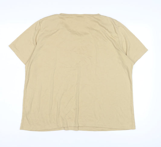 Womens UK Size XL Roman Originals Beige Basic T-Shirt