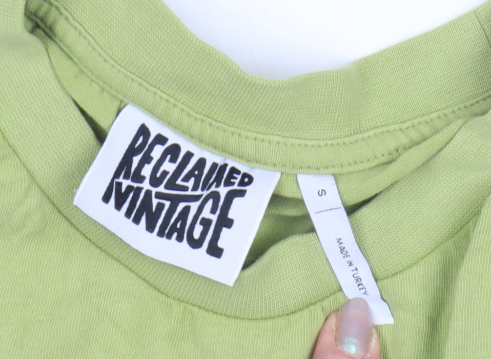 Reclaimed Vintage Men's Green T-Shirt S - Short Sleeve Cotton