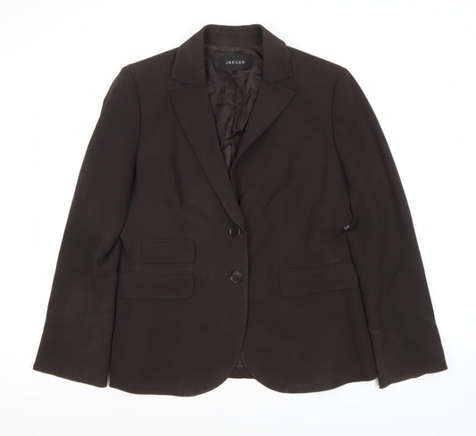 Womens UK Size L Jaeger Regular Black Suit Jacket