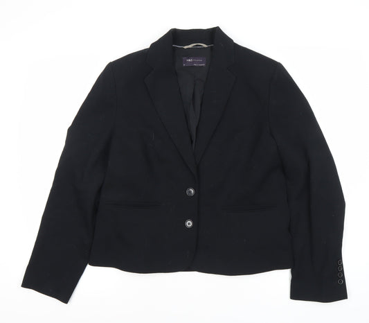 Womens UK Size 14 Marks and Spencer Regular Black Blazer