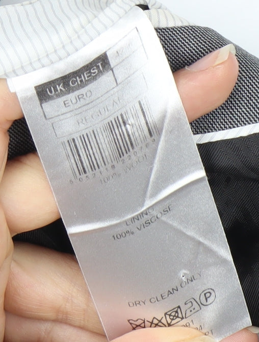 Mens UK Size 42 Jeff Banks Regular Grey Suit Jacket