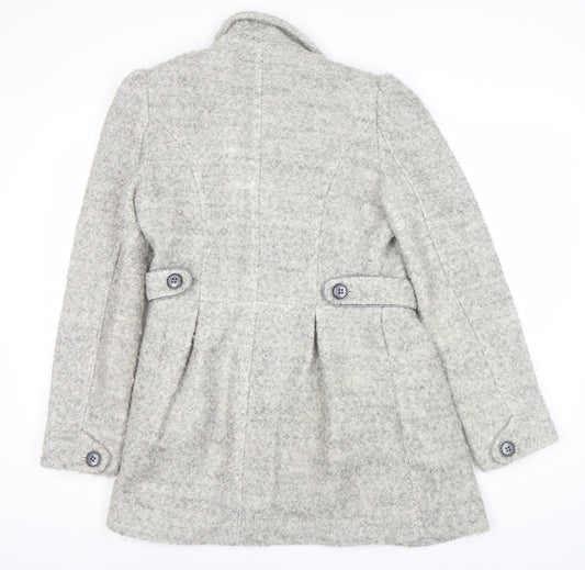 Womens UK Size 10 Warehouse Grey Pea Coat