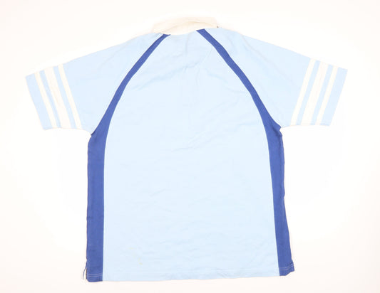 Marks and Spencer Men's Blue Colourblock Polo L