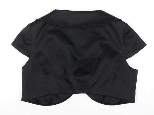 Linea Women's Black Suit Top Size 12 Short Sleeve